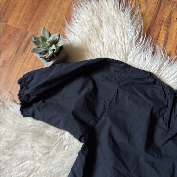 Rodebjer Women’s Puff Sleeve Cotton Blouse Black - Picture 5 of 7